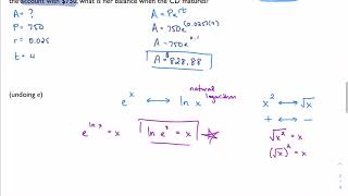 2.4, part 3: Continuous compound interest (Financial Algebra)