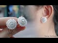 How to make earrings. Beaded stud earrings. Jewelry making