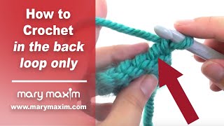 Learn How to Crochet for Beginners: Crochet in the Back Loop Only with Slow Motion