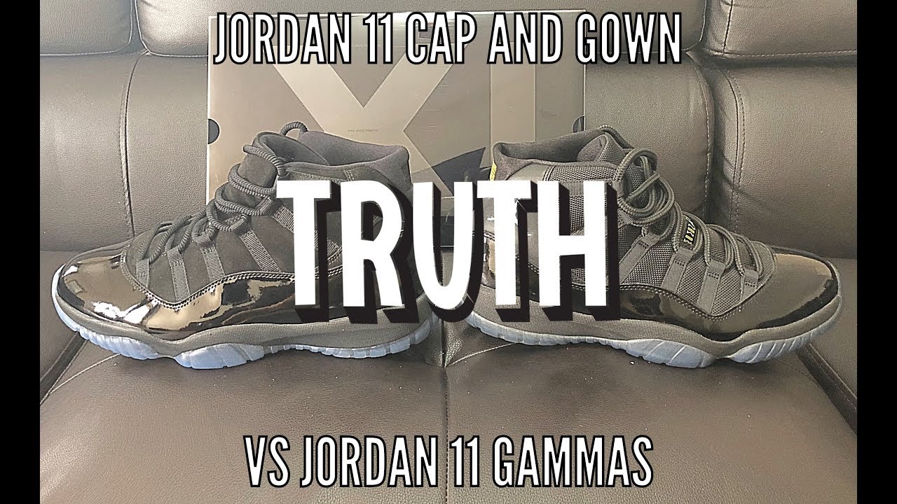 Jordan 11 Cap and Gown review and comparison to the Gamma's YouTube