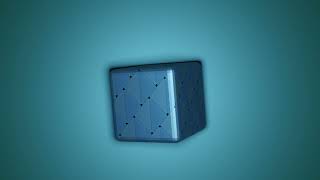 Spinning cube 3D model.
