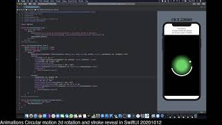 Animations Circular motion 2d rotation and stroke reveal in SwiftUI 20201012