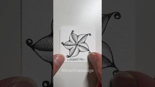 Inktober tangles 2025. Day5. StarRite tangle by Nina Dreher-Göddertz #zentangle #inktobertangles2025