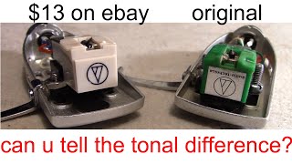 cheap PHONO MM cartridge vs Audio Technica original cartridge sound test ; save money if you can