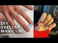 SIMPLE NUDE HOLIDAY NAILS | At-Home Shellac Mani | vlogmas day 23