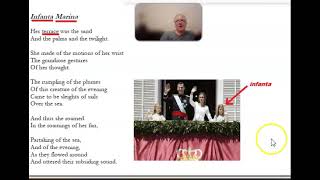 "Infanta Marina" by Wallace Stevens: analysis part 1 of 1