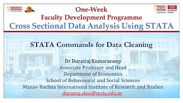 Key STATA Commands for Data Cleaning