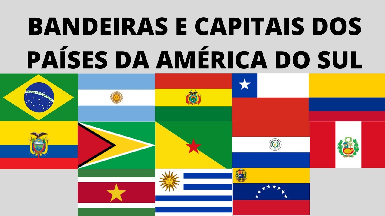 QUIZ - Capitais e bandeiras dos países da América do Sul. 