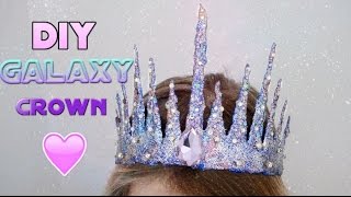 DIY : Galxy Crown made with hot glue