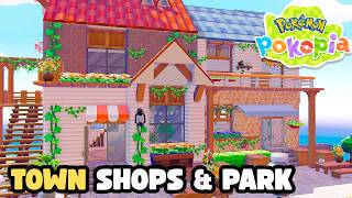 Pokémon Pokopia~EASY COASTAL TOWN HABITAT BUILDING SHOPS & ANGLED TOWN PARK~STARTER DESIGN #pokopia screenshot 5