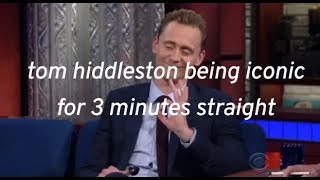 Tom Hiddleston being iconic for 3 minutes straight