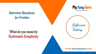 Cyclomatic complexity | Cyclomatic Complexity Measures | What is Cyclomatic Complexity| #MyEasyGuru