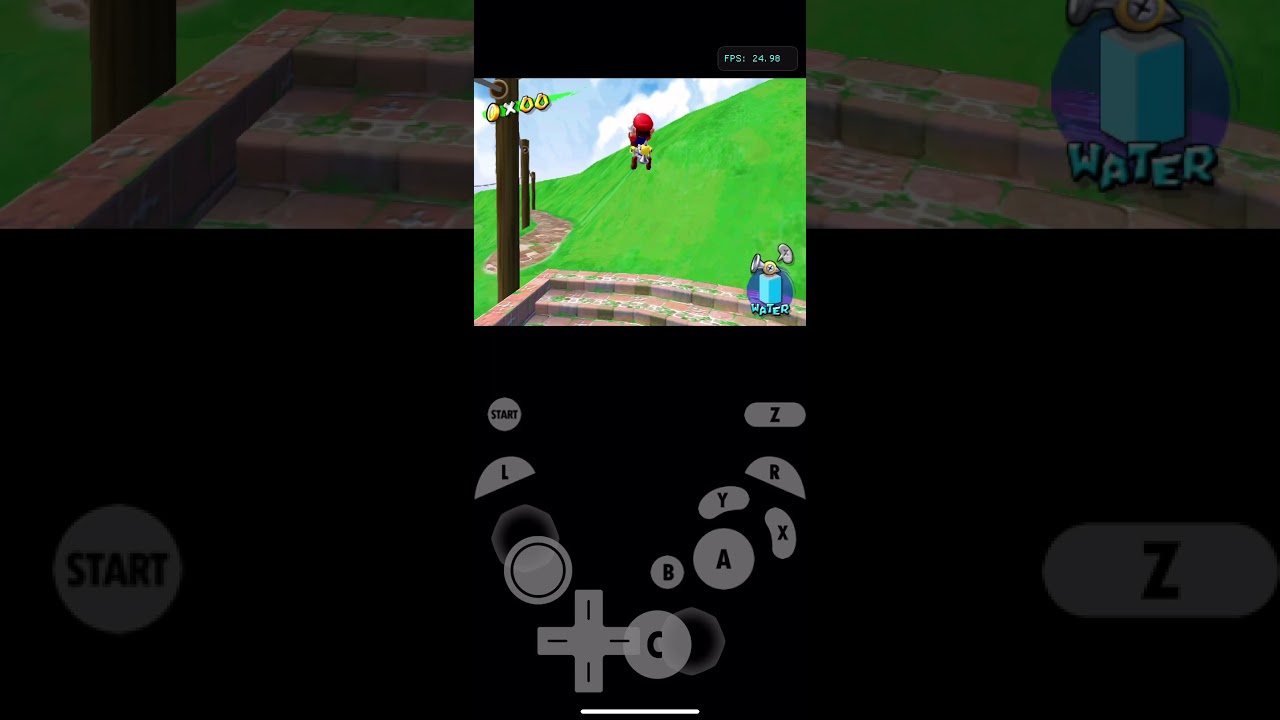 DolphiniOS- 5K Resolution (Super Mario Sunshine) iPhone XR (NJB iOS 15 Dev)