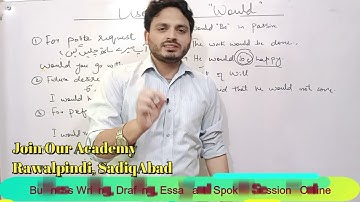 Use of "WOULD" | By Syed Ali Raza Kazmi