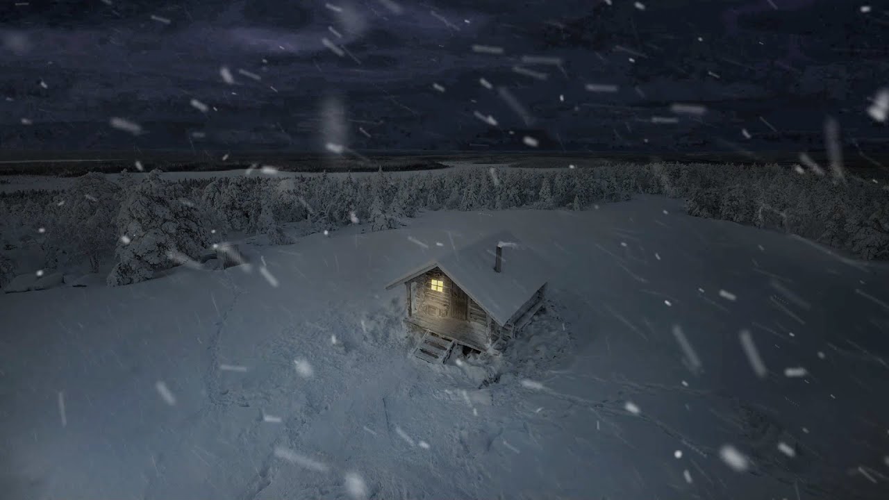 Snow Storm at an Old Wooden Cabin┇Howling Wind & Blowing Snow - YouTube