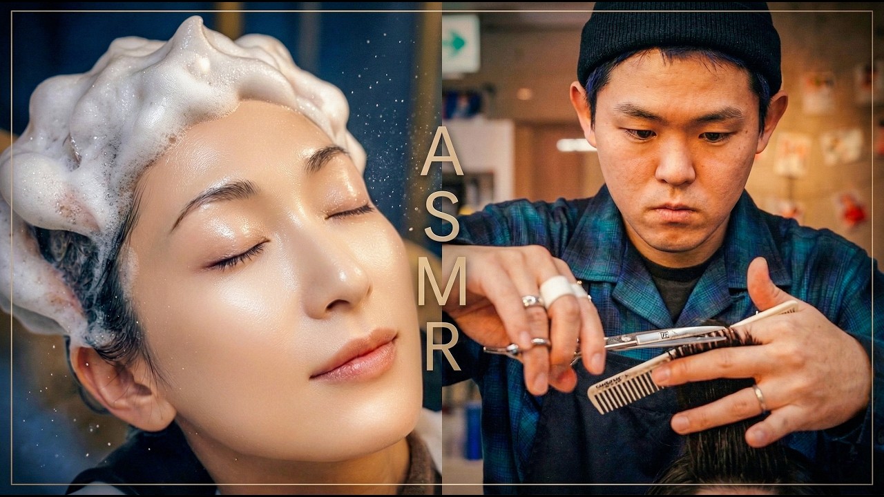 ASMR | Спа для Головы с Густой Пеной и Мастерская Стрижка ✂️ Лучший Салон Японии