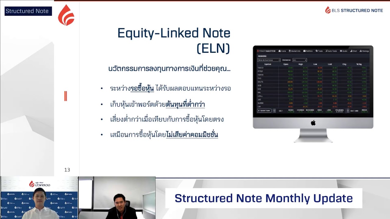 รายการ BLS Structured Note Monthly Update  (05-02-21)