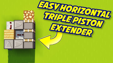 How To Make A Easy Horizontal Triple Piston Extender || Minecraft 1.16