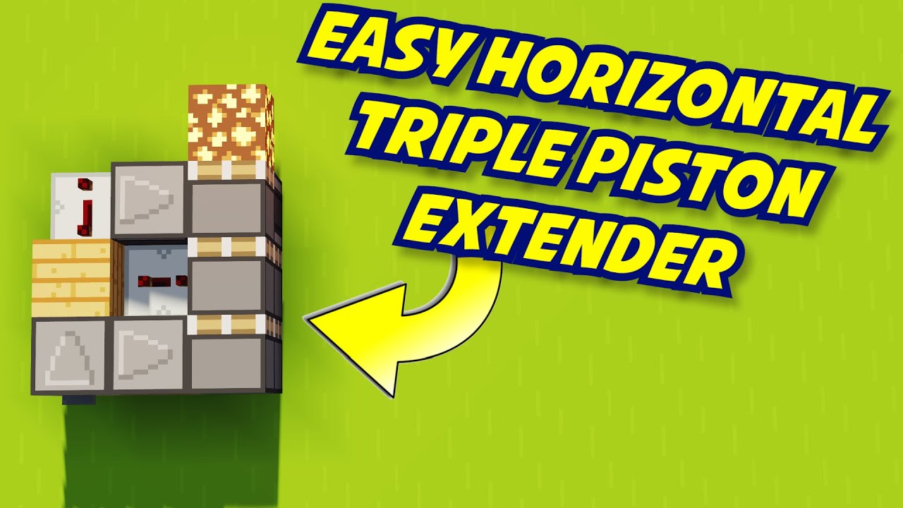 pix Minecraft Triple Piston Extender 1.16 how to make a easy horizontal triple