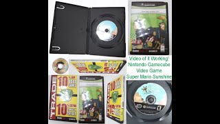 Video of working! Nintendo Gamecube Game-Cube Video game Super Mario Sunshine Rated E #nustuffthrift