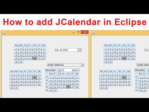 How to add JCalendar in Eclipse