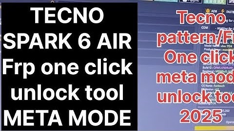 Tecno spark 6 air Frp unlock tool meta mode one click/tecno Frp unlock tool/  letest security 2025 💯
