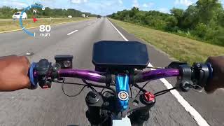 A boring ride on my Tommebike Icon max  we hit the highway 