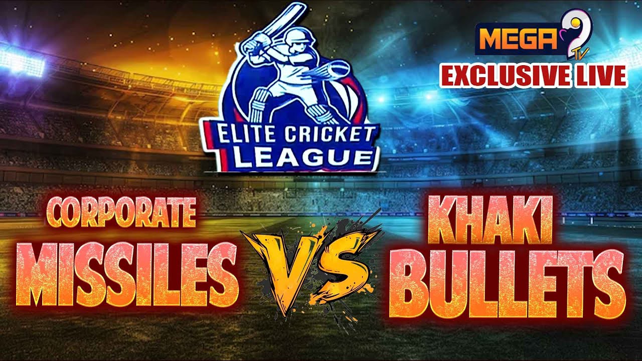 LIVE: Elite Cricket League - Corporate Missiles(Surya Developers) Vs Khaki Bullets | Mega9tv