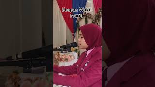 Ucapan Wakil Murid Disampaikan Oleh Adik Thia Jasmin.