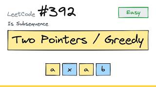 Details LeetCode 392. Is Subsequence (Easy) | Two Pointers / Greedy Update