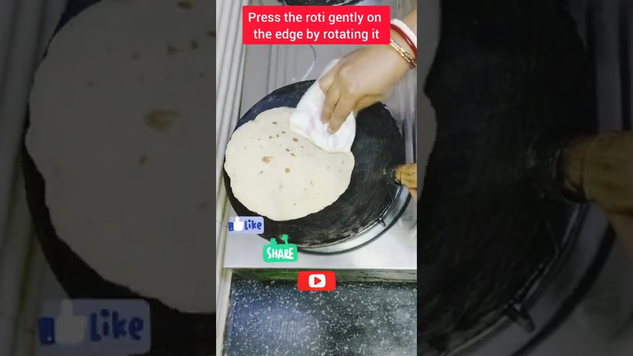 How To Puff Roti On Tawa