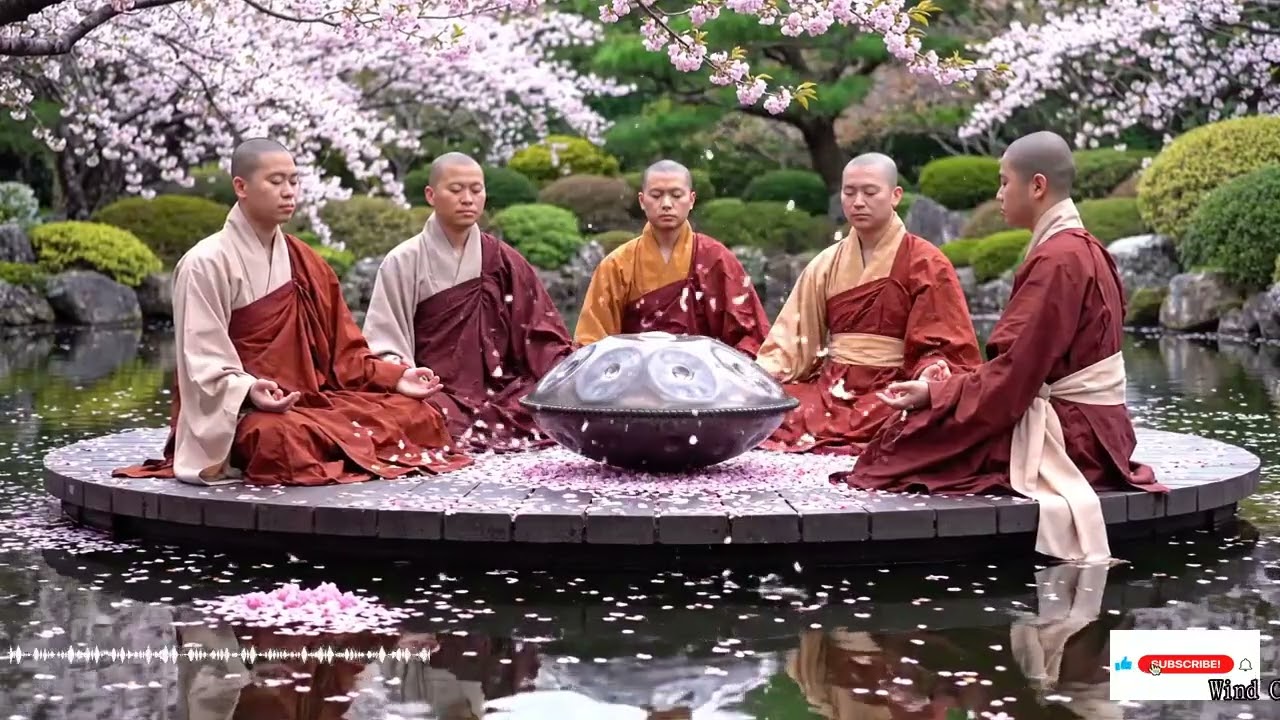 Tranquil Handpan Soundscape Infused With Healing Frequencies For Deep Meditation And Restful Sleep