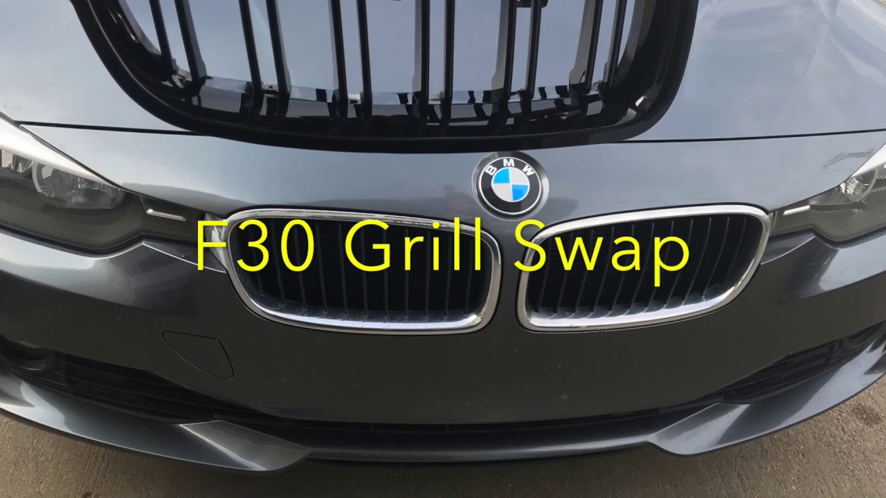BMW Grill / Grille Swap F30 F10 F15 F25 F80 Under 60 How to Remove and