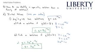 Initial Value Problems