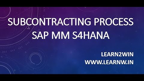 subcontracting process in sap mm | sub-contracting process sap mm | inventory management sap mm #sap