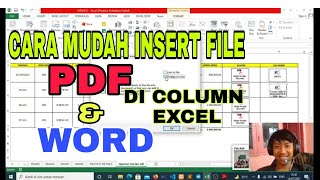 CARA MUDAH INSERT FILE PDF DAN WORD DI COLUMN EXCEL @RendiMaulanaassidik