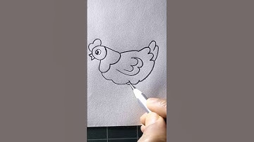 easy chicken drawing 😁