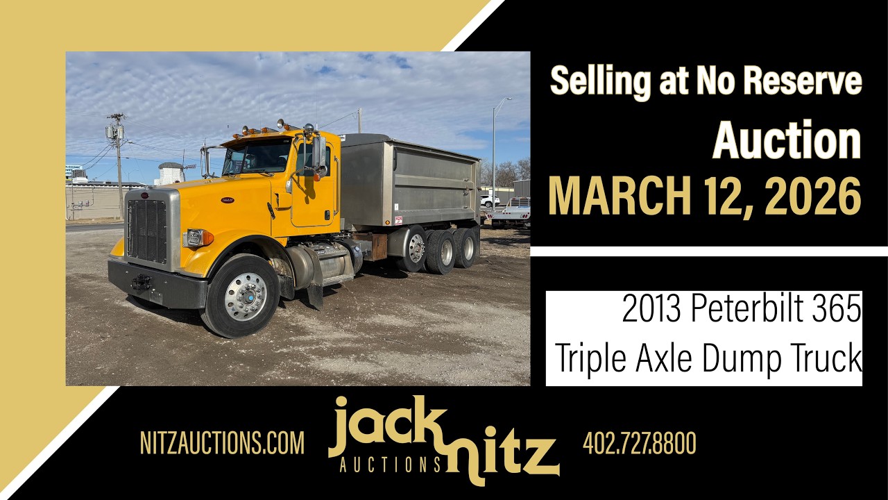 2013 Peterbilt 365 Triple Axle Conventional Dump Truck Selling at Auction