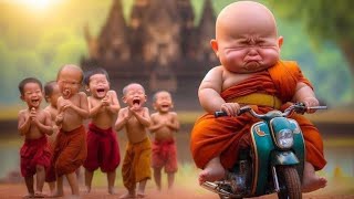 so cute little monk videos in rain and snow🌿🌾🌾🌵 little monk#littlemonksocute #cute #shivi#monk