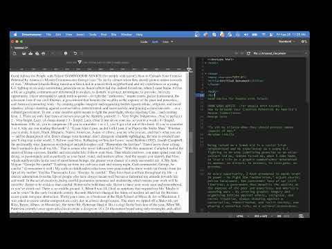 Establishing Site Root Folder and the HTML page.
