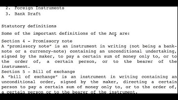Negotiable Instruments Act Introduction