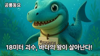 귀여운 아기 공룡송! 🐣 모사사우루스가 헤엄쳐요~ 🎵