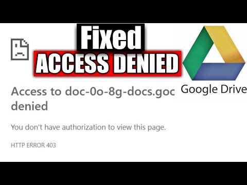 access to google drive download denied