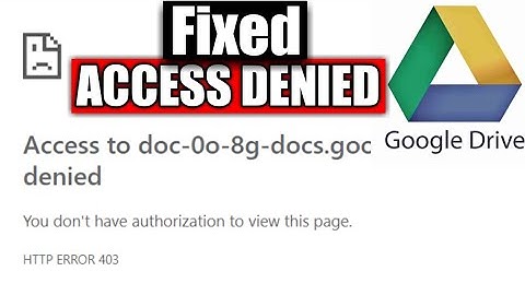 [Fixed] Access denied You don