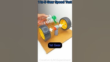1 to 5 Gear Transmission • Dc Motor | #dcmotor #tech #youtubeshorts #motor #dcmotorproject
