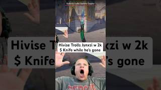 Jynxzi pulls 2k $ Butterfly Knife 🔥 #jynxzi #cs2 #case #pull #rare #trolling #butterfly