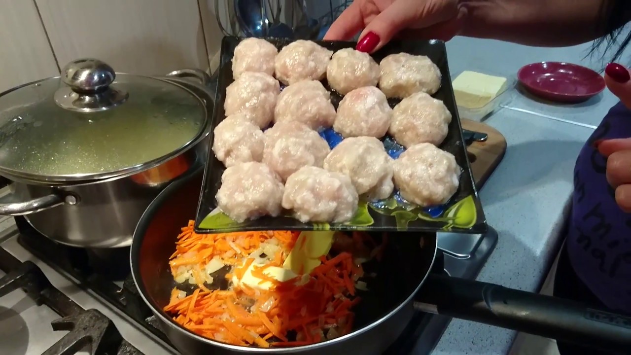 Сырный суп с фрикадельками ( очень вкусный ) легко и просто !!!