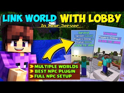HOW TO LINK MULTIPLE WORLDS TO LOBBY IN SERVER | PRO SERVER SERIES #3 #minecraft #minecraftserver