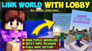 HOW TO LINK MULTIPLE WORLDS TO LOBBY IN SERVER | PRO SERVER SERIES #3 #minecraft #minecraftserver