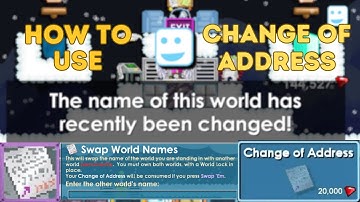 How to Swap World Names Using Change of Address in Growtopia